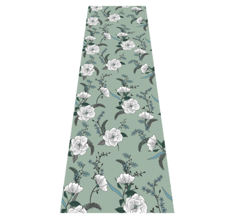 Yatak odası pvc halı beyaz magnolia ağacı - TenStickers