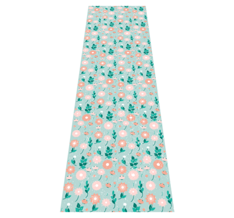 Yatak odası pvc halı mavi Çiçekli shabby chic - TenStickers