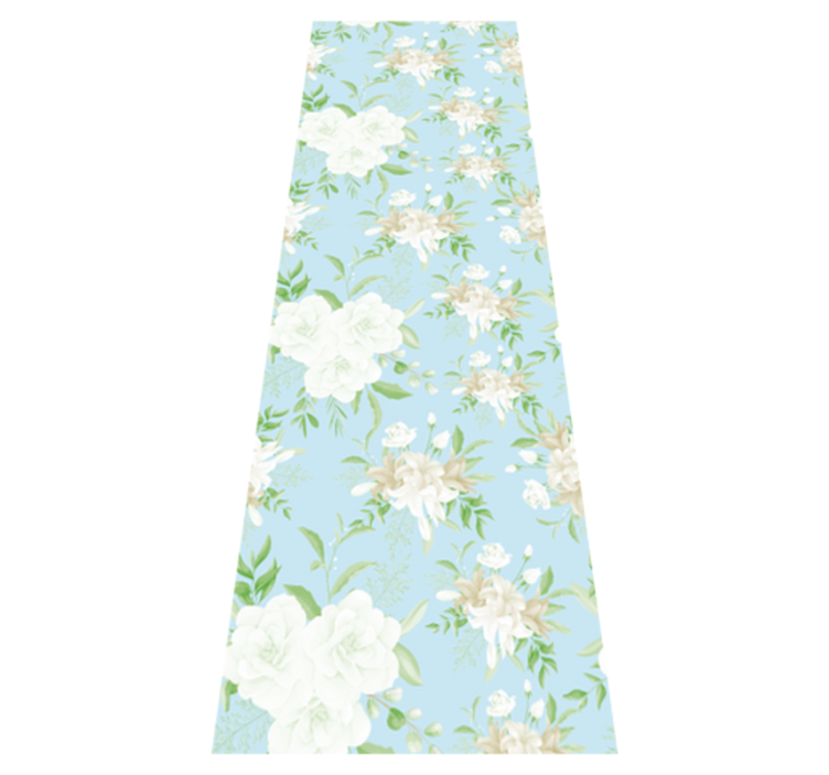 Yatak odası pvc halı - vahşi çiçekli grandmillenial tarzı - TenStickers