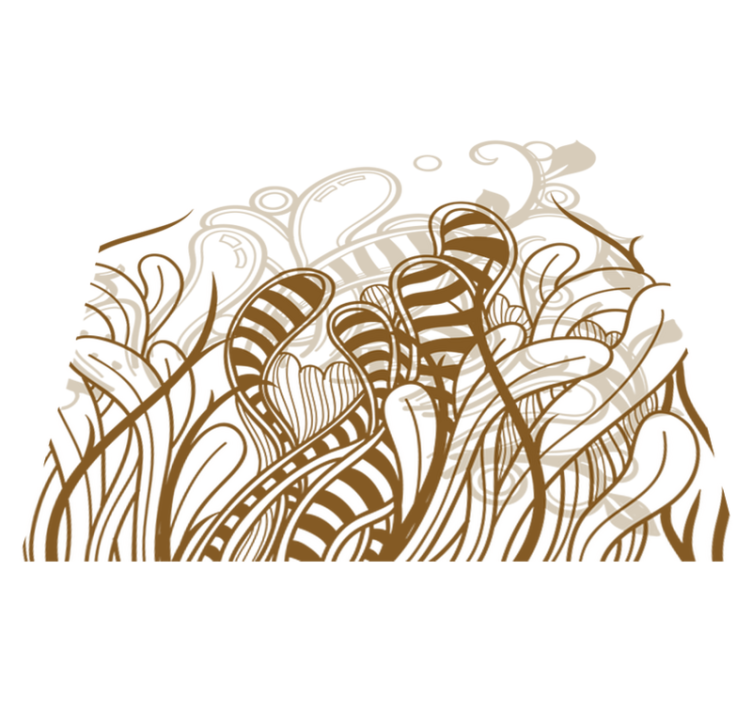 Yatak odası pvc halı soyut bitki desenleri - TenStickers