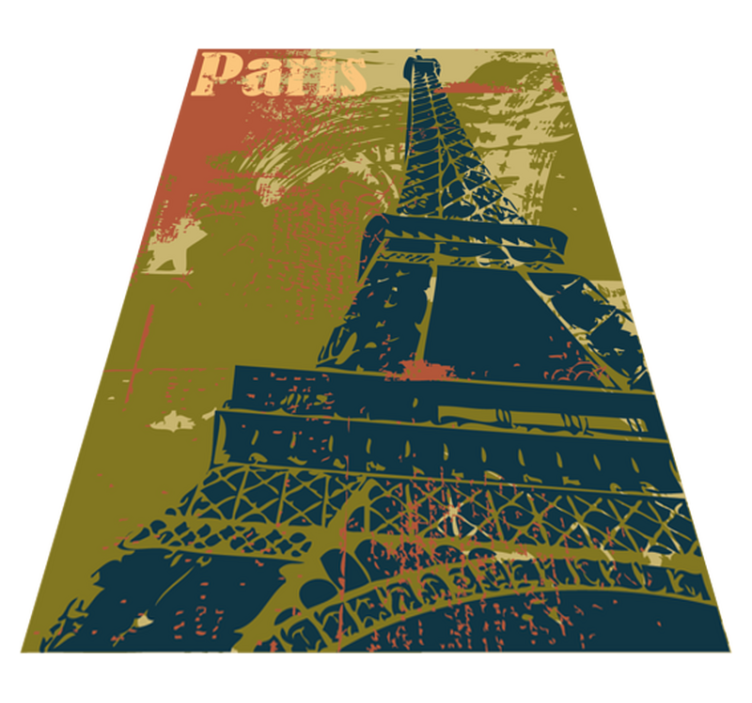 Yatak odası pvc halı paris dekoratif vinil poster - TenStickers
