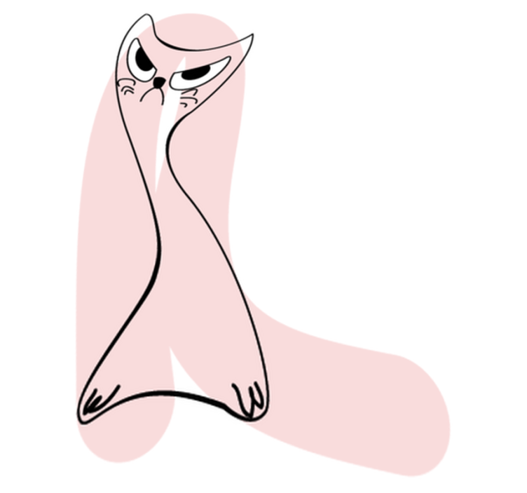 Yatak odası pvc halı pembe çizgili kedi desenli - TenStickers