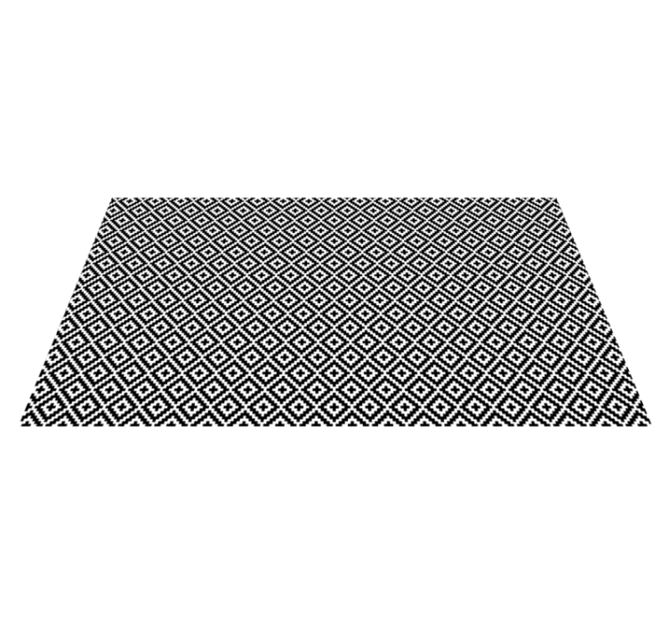 Aşiret kare geometrik etnik vinil halı - TenStickers