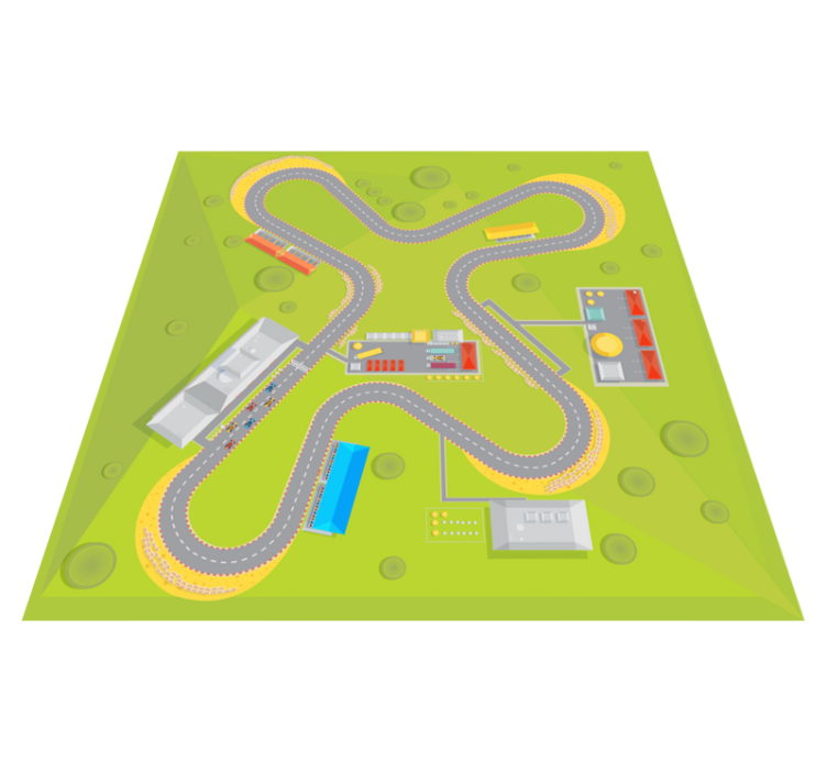 Inanılmaz araba parça çocuklar vinil halı - TenStickers