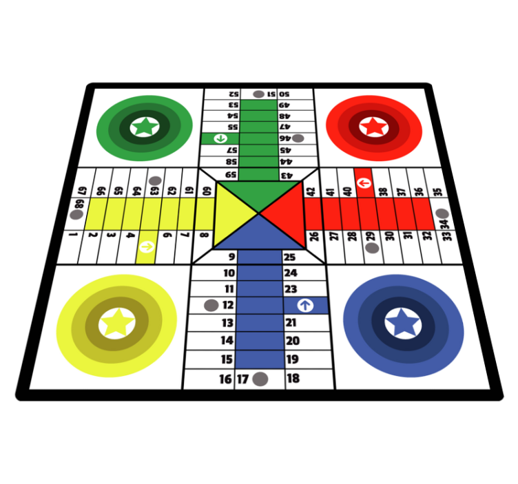 çarpıcı parchis masa oyunu vinil halı - TenStickers