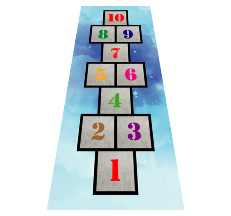 çocukluk seksek vinil halı oyunu - TenStickers