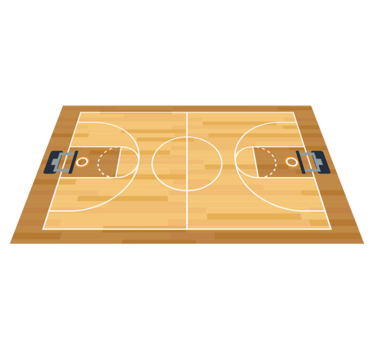 Basketbol sahası tasarımı oyunlar pvc halı - TenStickers