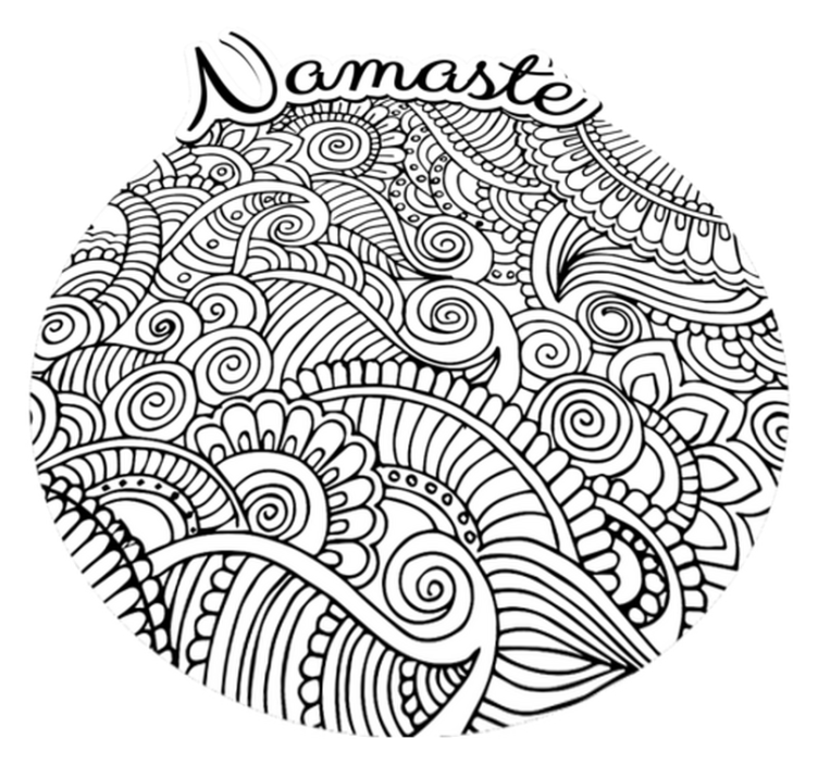 Mandala namaste vinil halı - TenStickers