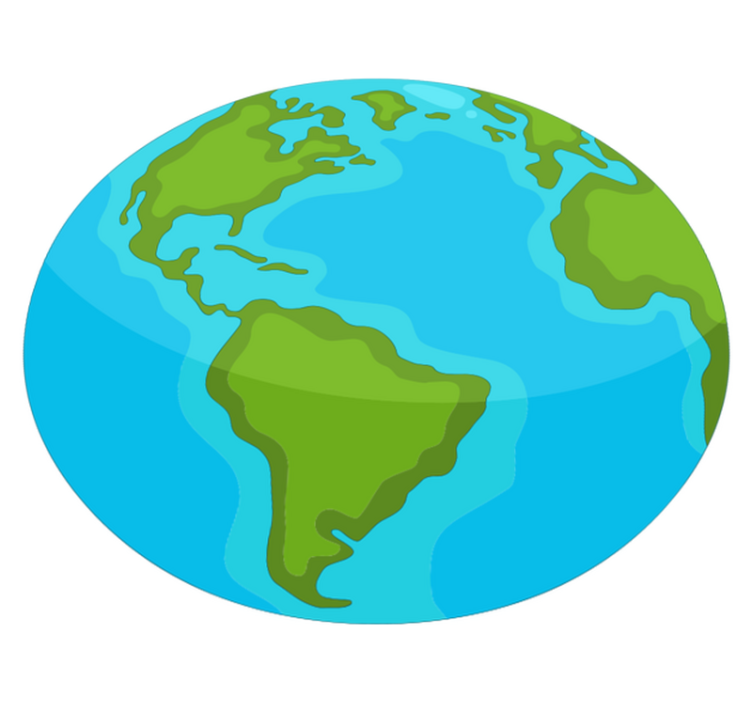 Açıklayıcı dünya haritası vinil halı - TenStickers