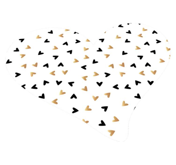 Kalp dağılım deseni geometrik pvc halı - TenStickers