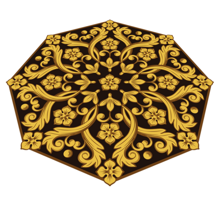 çiçek telkari vinil halı bağbozumu - TenStickers