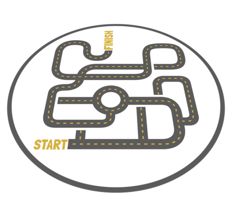 şehir ile muhteşem yuvarlak çocuklar vinil halı - TenStickers