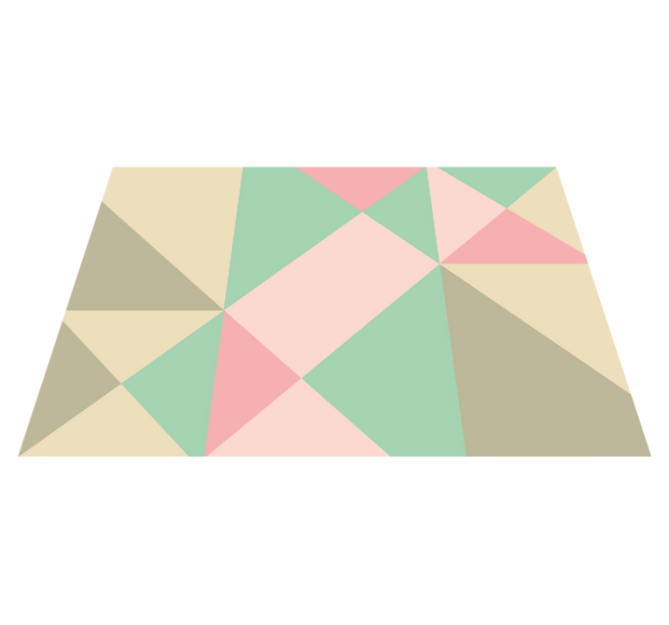 Harika yumuşak renkler geometrik vinil halı - TenStickers