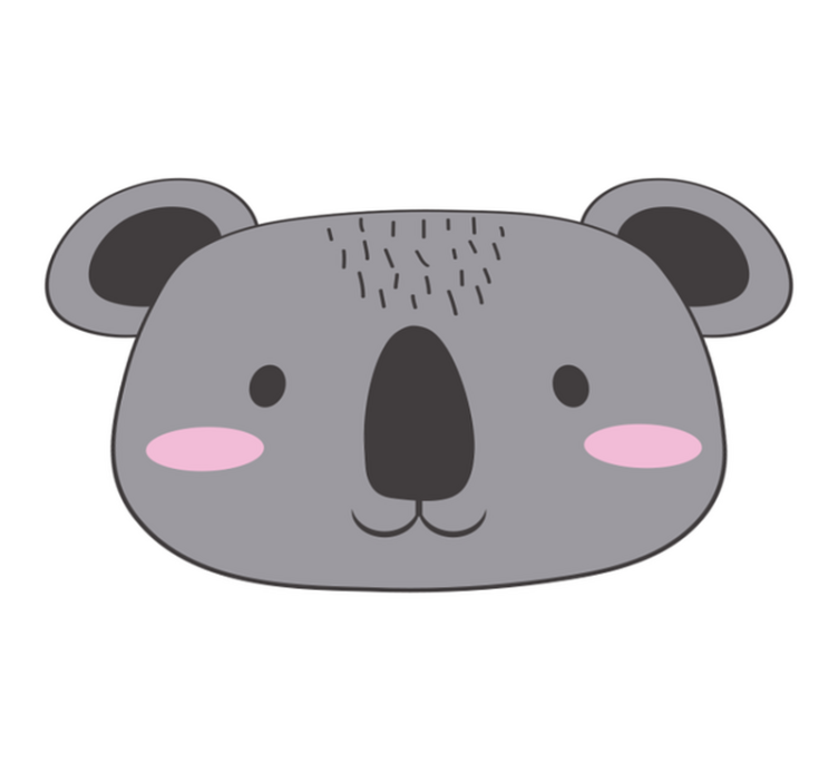 Koala yüz hayvan vinil halı - TenStickers
