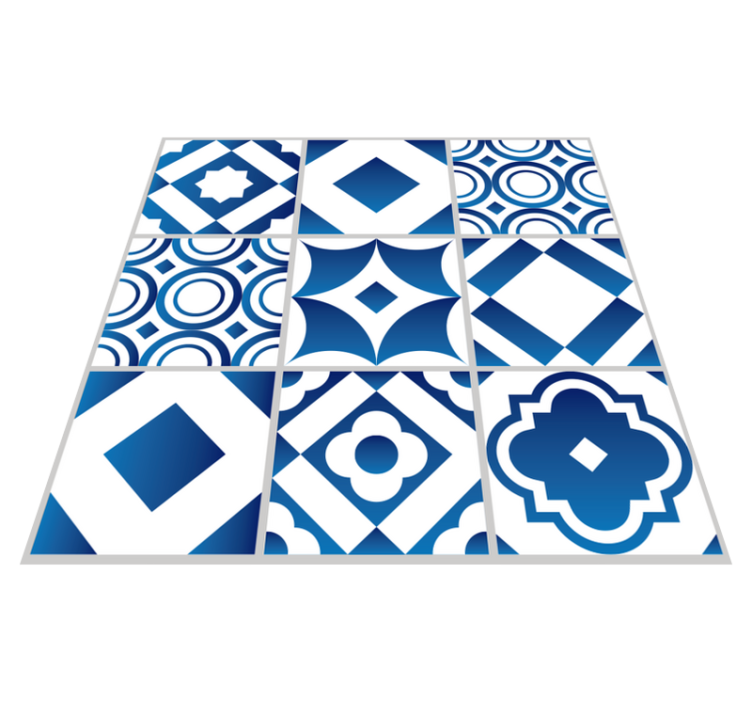 Zarif fayans vinil mutfak mat - TenStickers