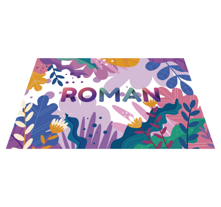 Kişiselleştirilmiş botanik isimlerle pvc halı - TenStickers