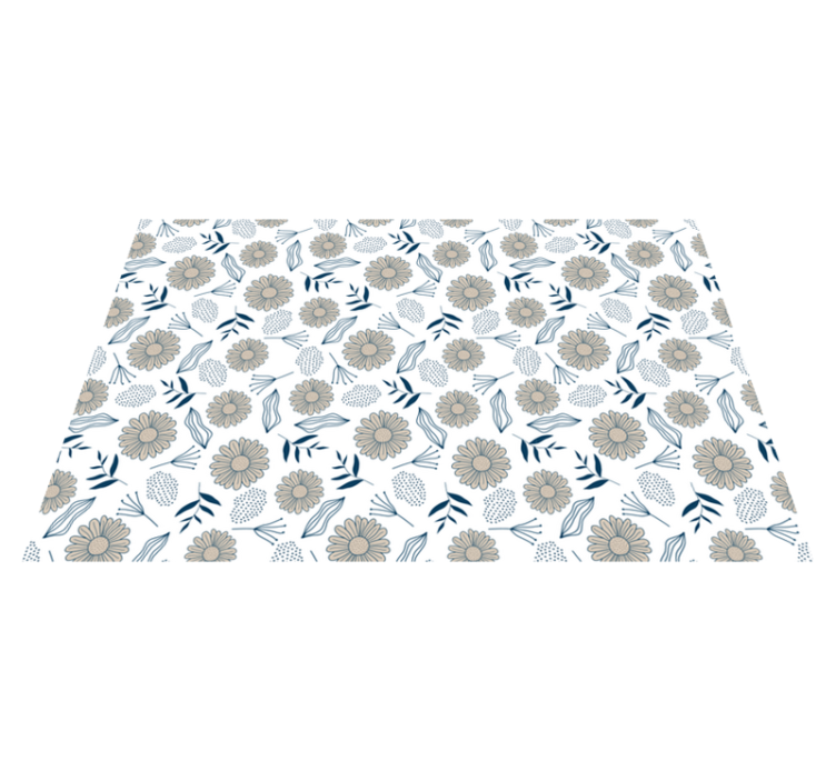 Harika bej papatya vinil yatak odası halı - TenStickers