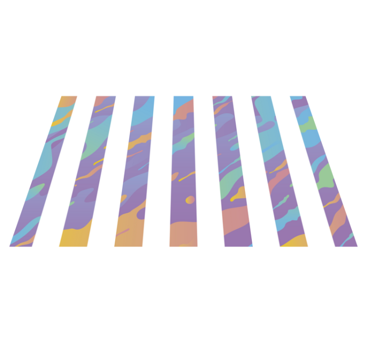 Pastel çizgili minimal vinil halı - TenStickers