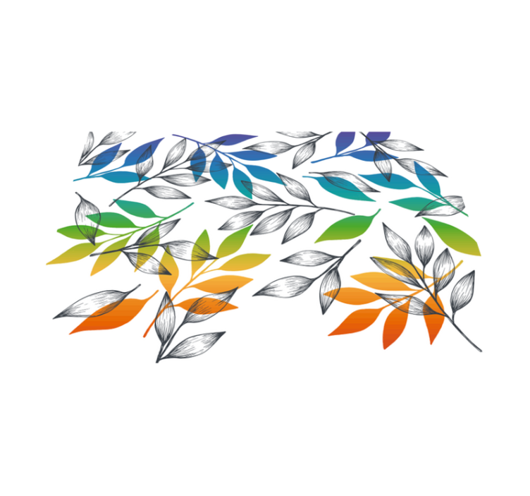 Gökkuşağı modern vinil halı bırakır - TenStickers