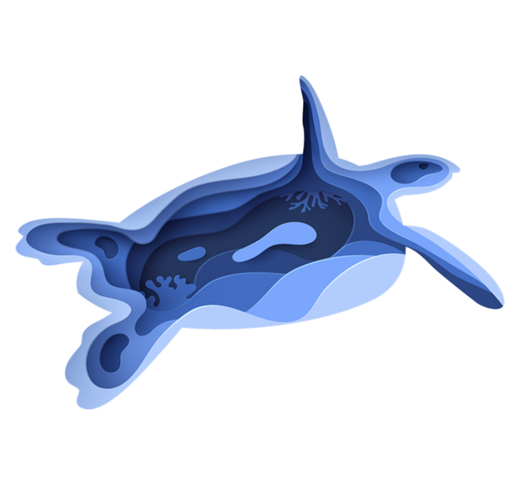 Soyut turle hayvan vinil halı - TenStickers