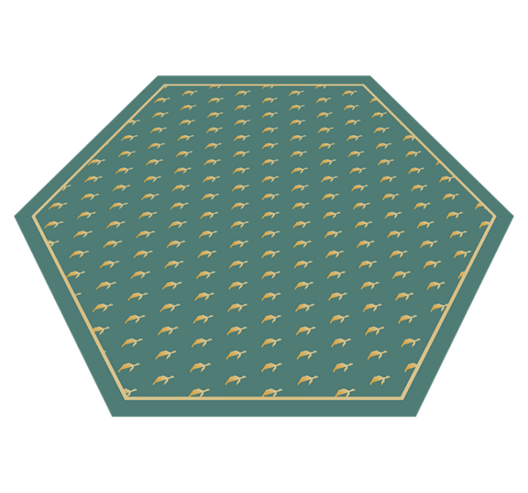 Geometrik kaplumbağa hayvan vinil halı - TenStickers