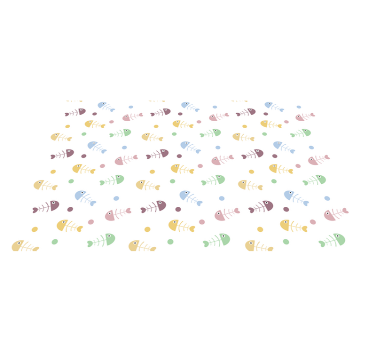 Renkli balık illüstrasyon çocukta pvc halı - TenStickers