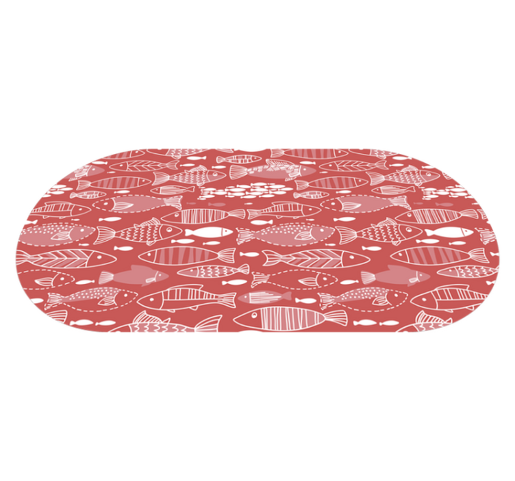 Deniz hayvan vinil halı altında birçok balık - TenStickers