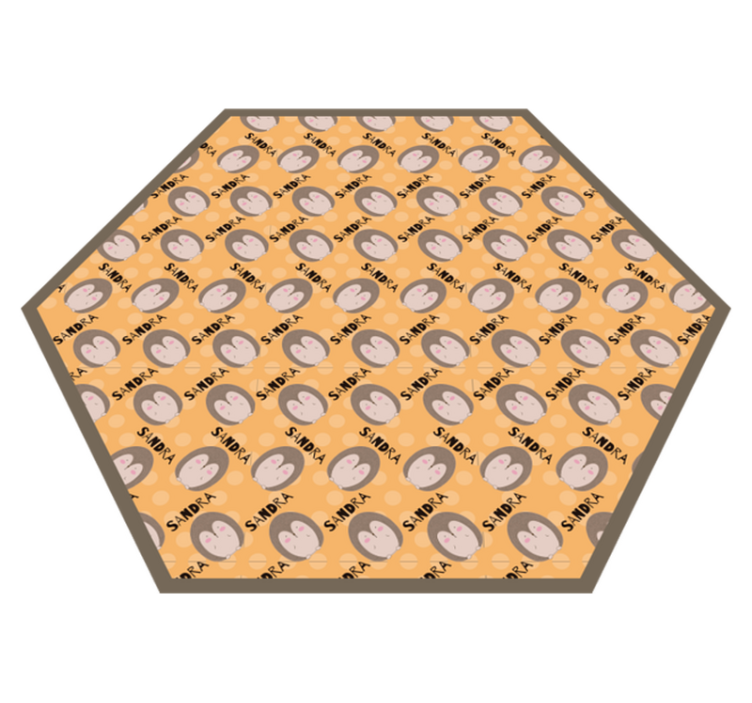 Kişiselleştirilmiş kalpler isimlerle pvc halı - TenStickers