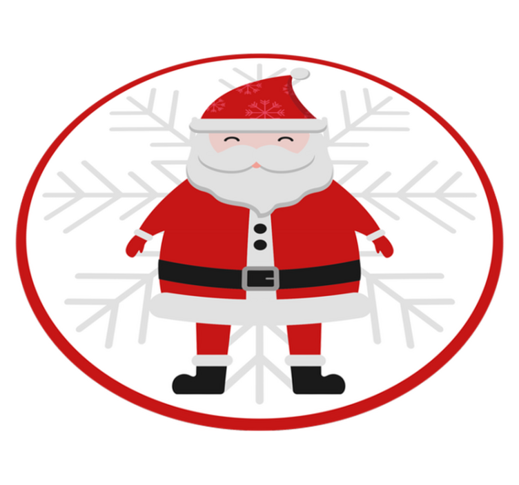 Noel baba çemberi Noel pvc halı - TenStickers