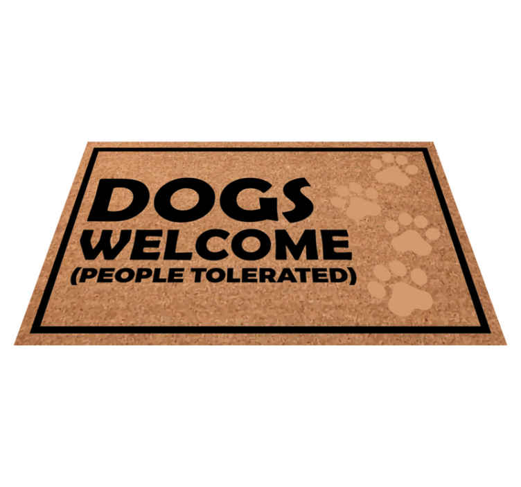 Köpeklere izin verilir tabelası cümleleri ile pvc halı - TenStickers