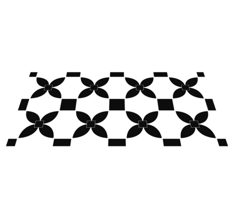 Siyah baskılı sokak vinil halı siyah fayans - TenStickers