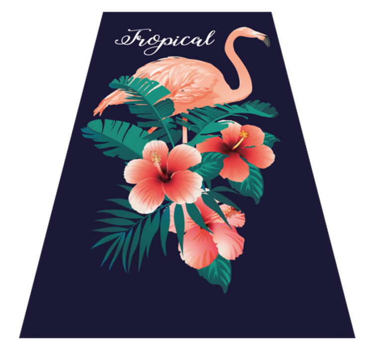 Tropikal flamingo Hayvan pvc halı - TenStickers