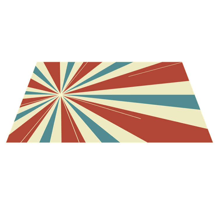 Retro çizgiler patlama eski halı - TenStickers