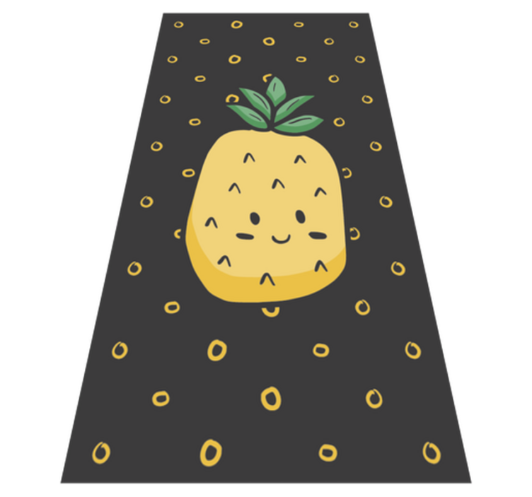 Vinil halı ananas yaprakları ile çiçek kilim - TenStickers