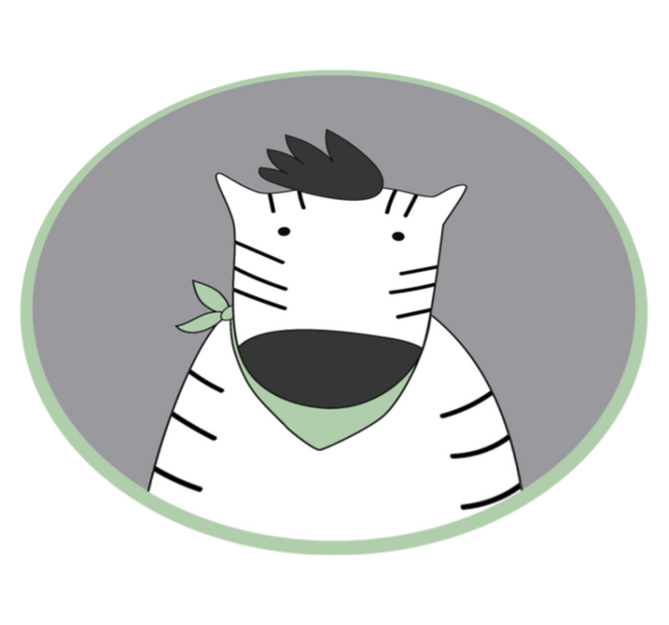 Neşeli zebra çocukta pvc halı - TenStickers