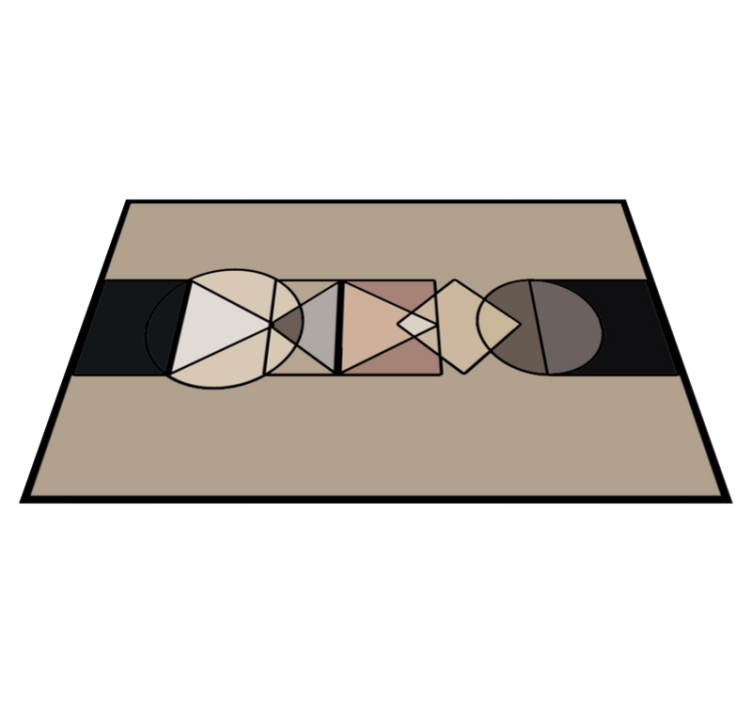 Vinil halı geometrik şekiller daireler - TenStickers