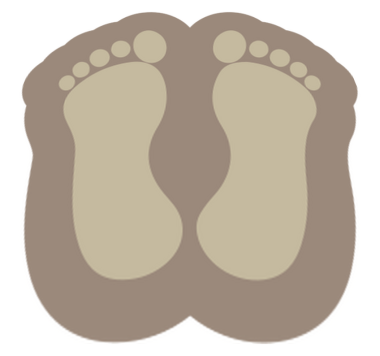 Vinil halı banyo ayak izleri modern halı - TenStickers