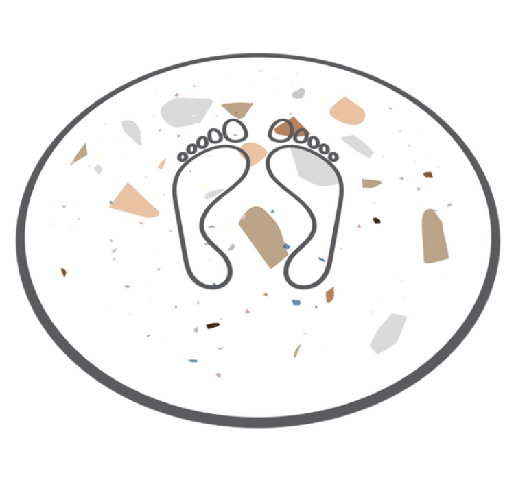 Terrazzo ayak izleri banyo zeminleri - TenStickers