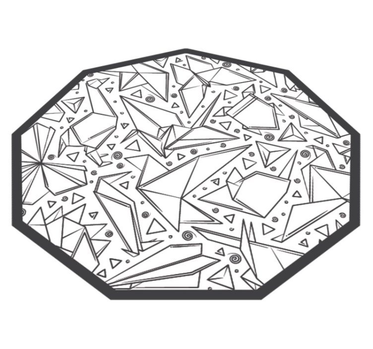 Origami şekli modern vinil halı - TenStickers