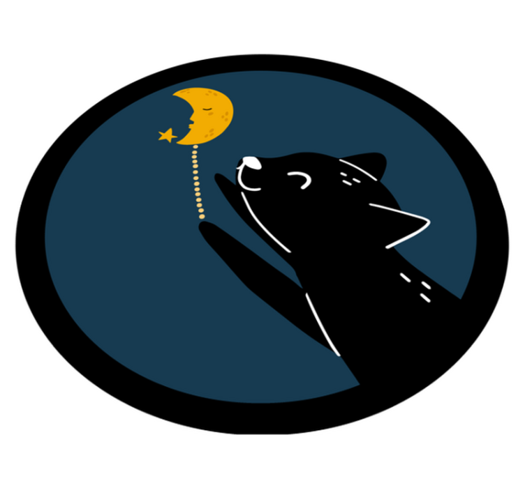 Mehtaplı kedi çocukta pvc halı - TenStickers