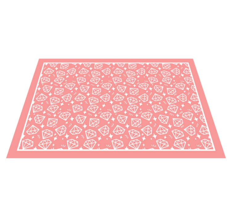 Geometrik elmas pembe tonlar geometrik kilimler - TenStickers