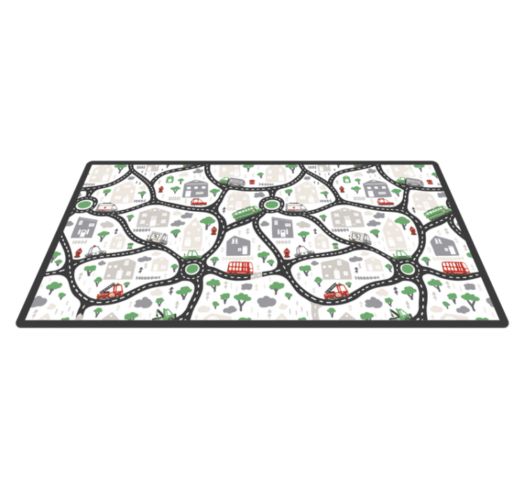şehir oyun yolları yollar pvc halı - TenStickers