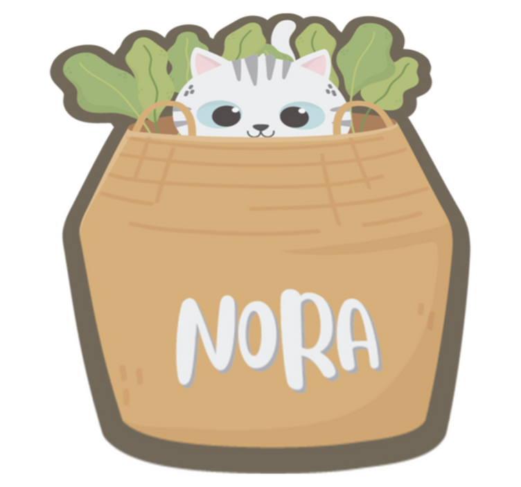 Kişiselleştirilmiş kedi isimlerle pvc halı - TenStickers