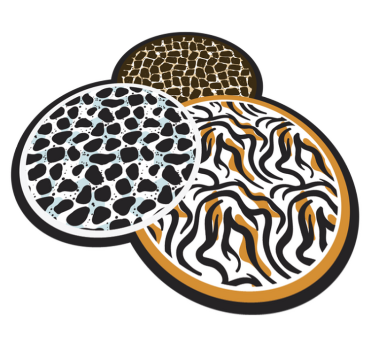 Safari motif üçlüsü hayvan baskı pvc halı - TenStickers