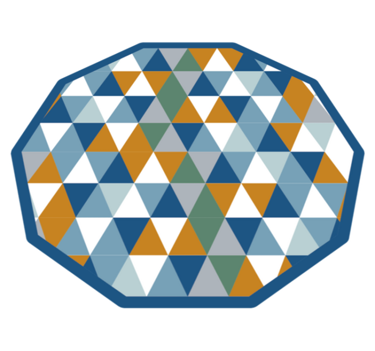 Pvc halı çok renkli üçgenler vinil kilim - TenStickers