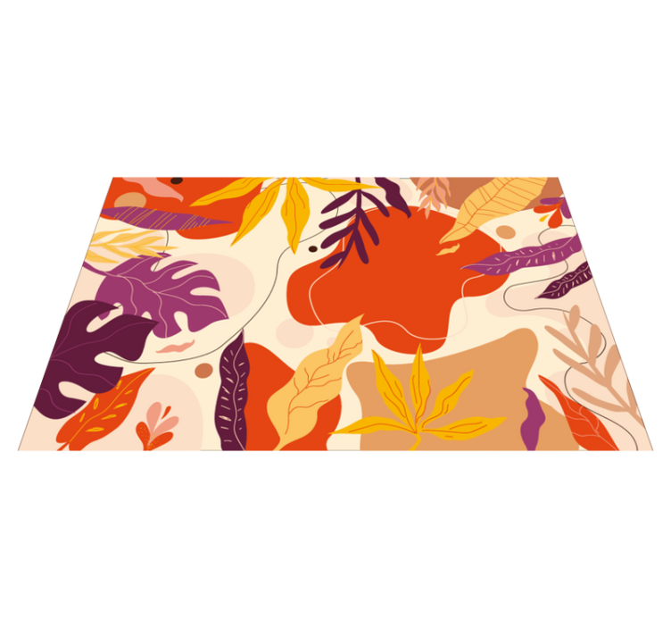 Renkli yapraklar vinil kilim doğa kilim - TenStickers