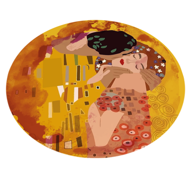 Klimt's kiss vintage vinil halı - TenStickers