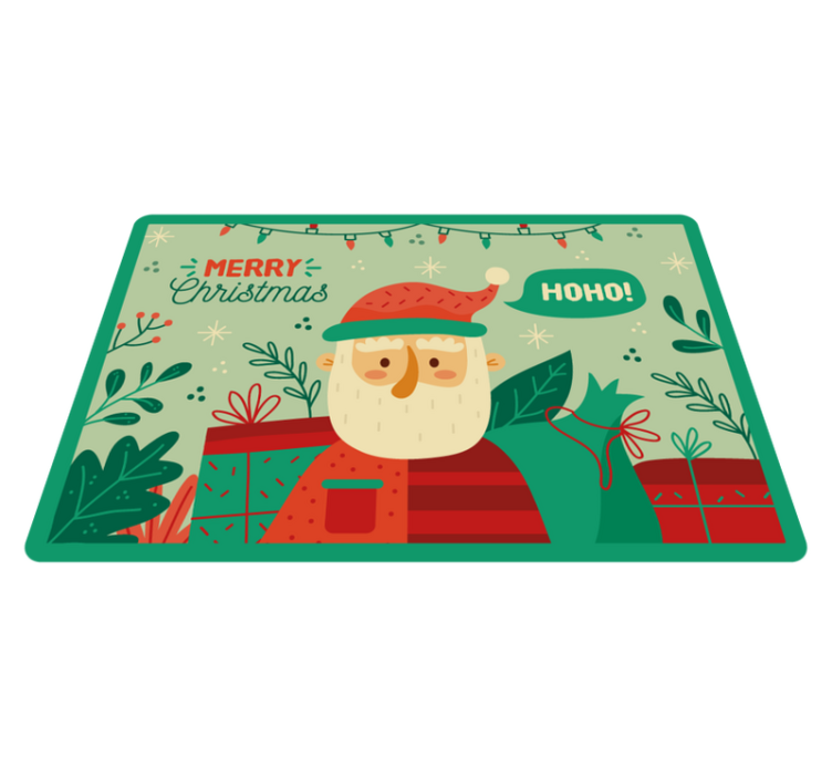 Karikatür noel baba noel vinil halı - TenStickers