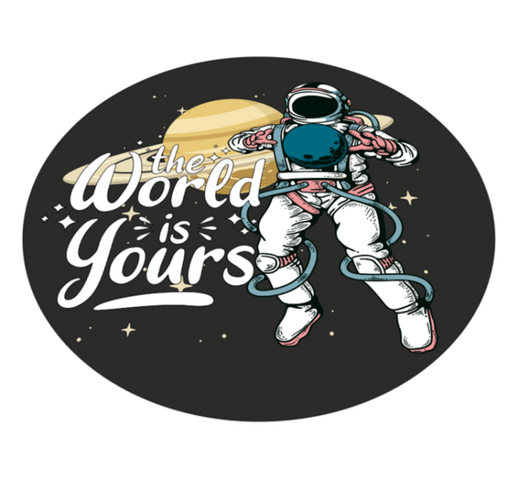 Astronot keşfi gençler pvc halı - TenStickers