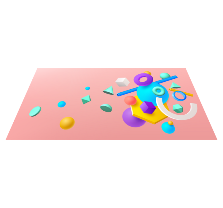 Geometrik şekiller dizisi geometrik pvc halı - TenStickers